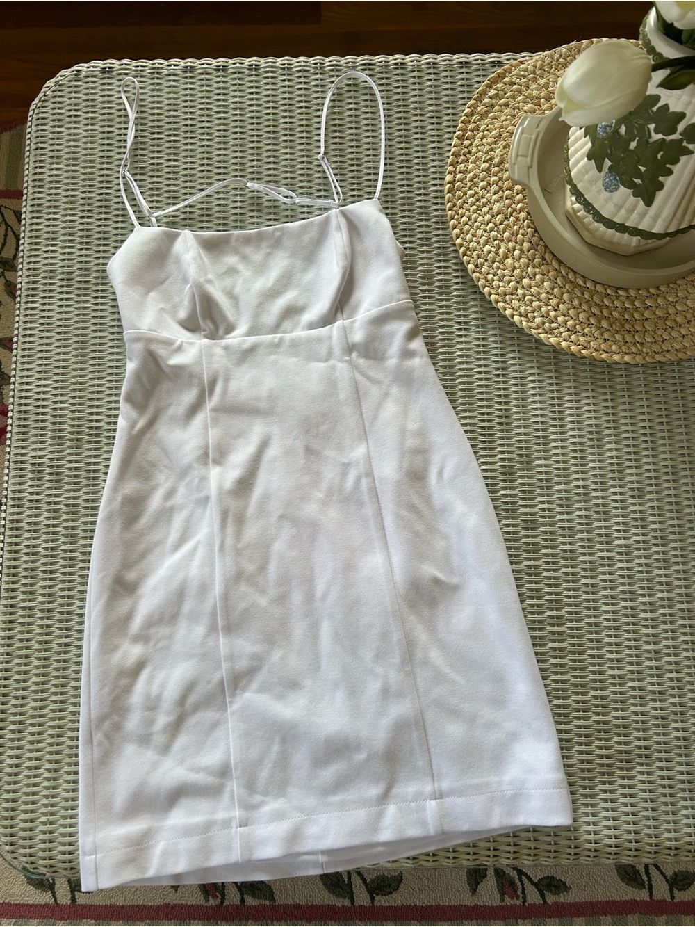Abercrombie & Fitch White Lace-Up Mini Dress